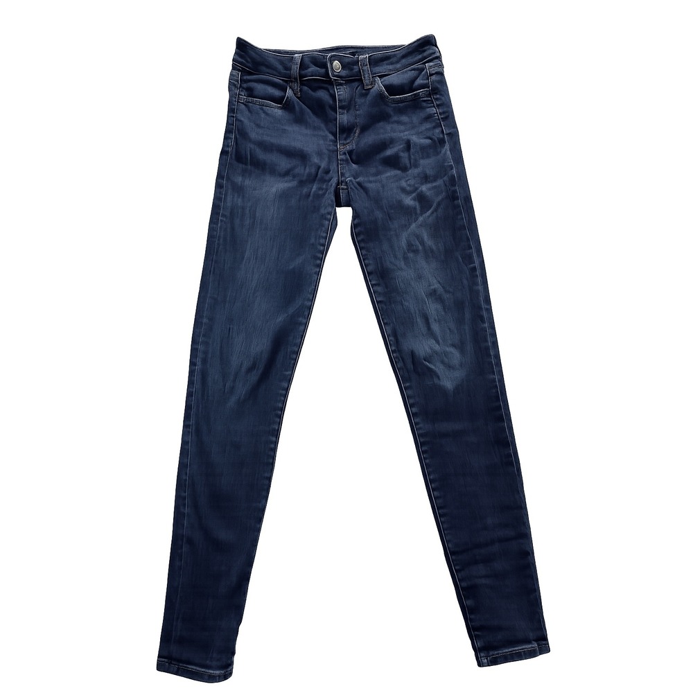 American Eagle Hi-Rise Jegging Dark Wash Next Level Stretch Jeans Womens 4 Long